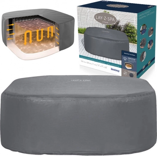 Termokate ruudukujulistele mullivannidele BESTWAY Lay‑Z‑Spa EnergySense, 180 × 180 × 71 cm