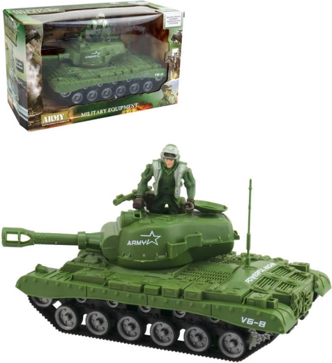 Sõjaväeline mängukomplekt: hoorattaveoga tank figuuri ja lisadega 26 cm