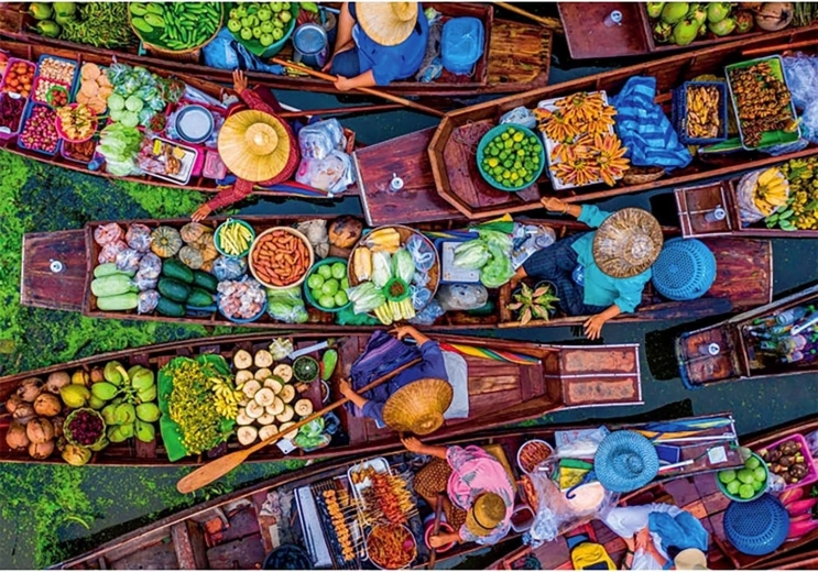 Puzzle Thai Floating Market 1000 Pieces CLEMENTONI