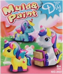Creative kit for making a plaster unicorn