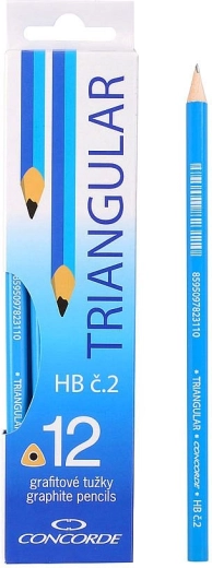 Grafiitkolmnurksed pliiatsid CONCORDE HB, 12 tk