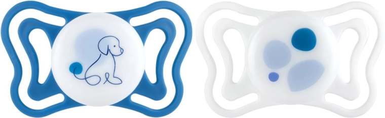 Chicco Physioforma Light silikoonist ortodontilised lutid, sinised, 6–16 k, 2 tk