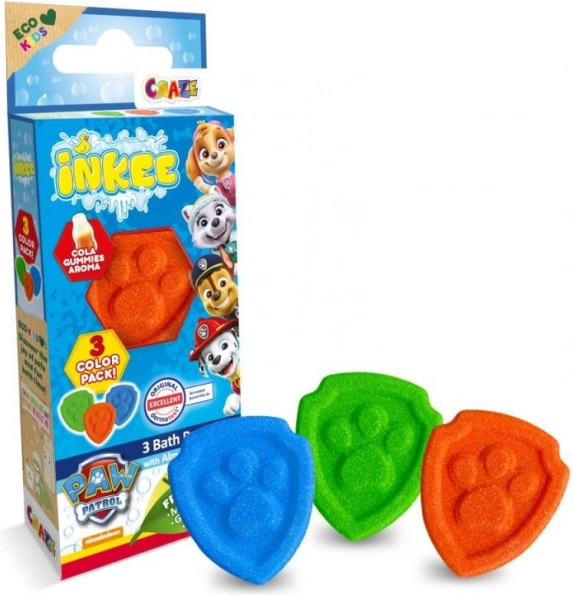 Inkee mini pack of fizzy bath bombs Paw Patrol
