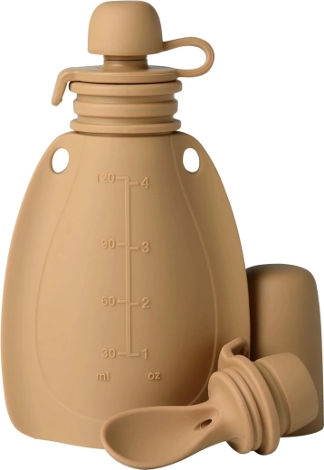 Mininor silicone refillable pouch with spoon roe deer - 1 piece