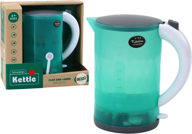 Electronic kids' kettle with lights and sounds – green