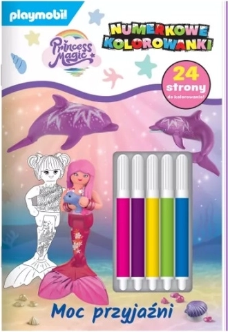 Playmobil Princess Magic värviraamat numbrite järgi markeritega