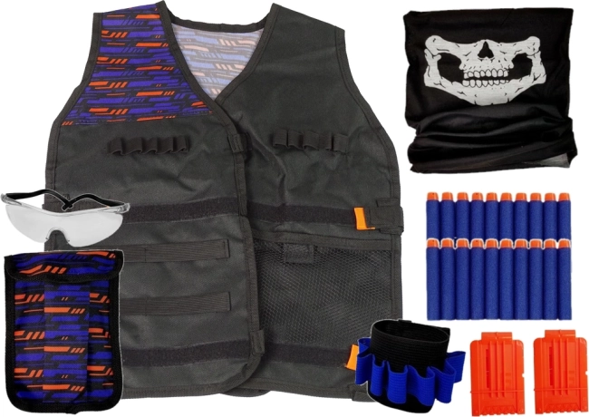 Children's Tactical Set with Vest, Scarf, and Protective Goggles