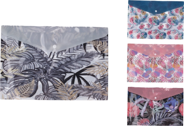 Trukiga dokumendimapp 32 × 25 cm – lillemotiivide valik