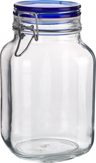Hermeetiline klaaspurk 2000 ml FIDO Blue patendiga sulguriga