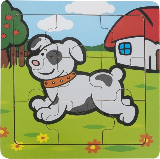 Babu educational wooden puzzle dog