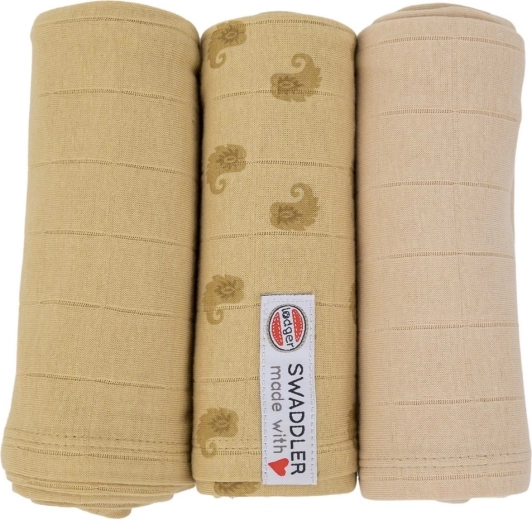 LODGER swaddler Flame tribe komplekt 3 tk 70 × 70 cm sand