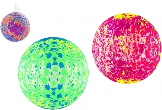 Värviline täispuhutav pritsmemustriga pall 22 cm