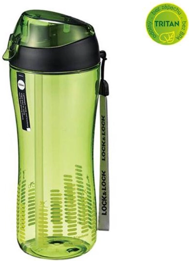 Spordipudel lukustatava kaanega 550 ml silikoonkõrrega – roheline