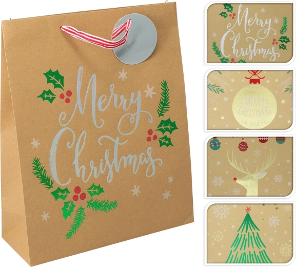 Gift Christmas bag L 32 × 26 × 10 cm – mix of designs