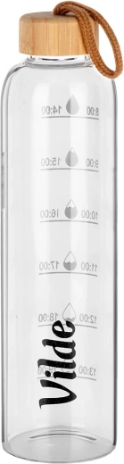 Borosilikaatklaas ja bambuskork