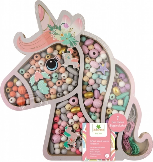 Wooden Pastel Beads – Unicorn