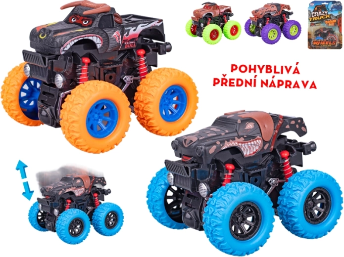 Crazy Truck hõõrdejõul töötav monster truck 9 cm