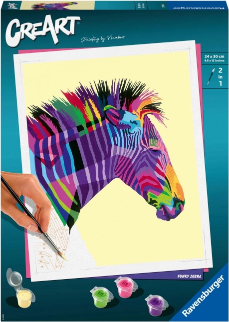 Creart: numbrite järgi maalimine – funky sebra