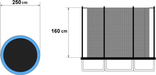 Universaalne sobivus 8 ft batuutidele