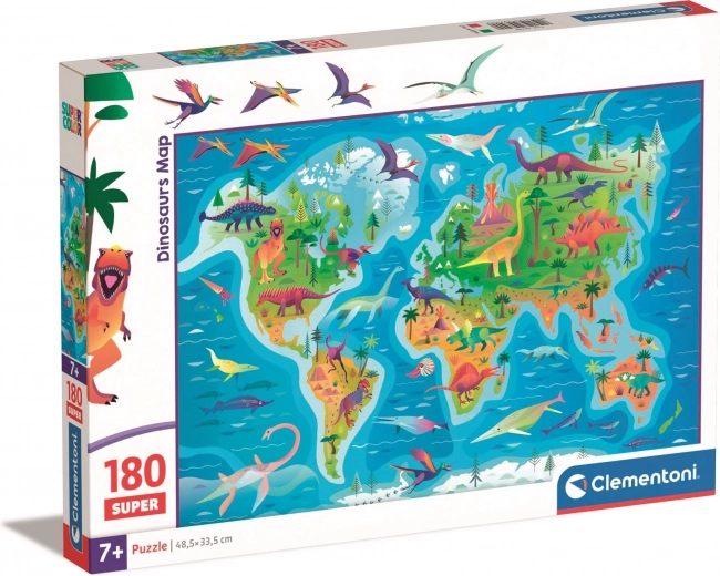 Clementoni puzzle dinosaur map 180 pieces