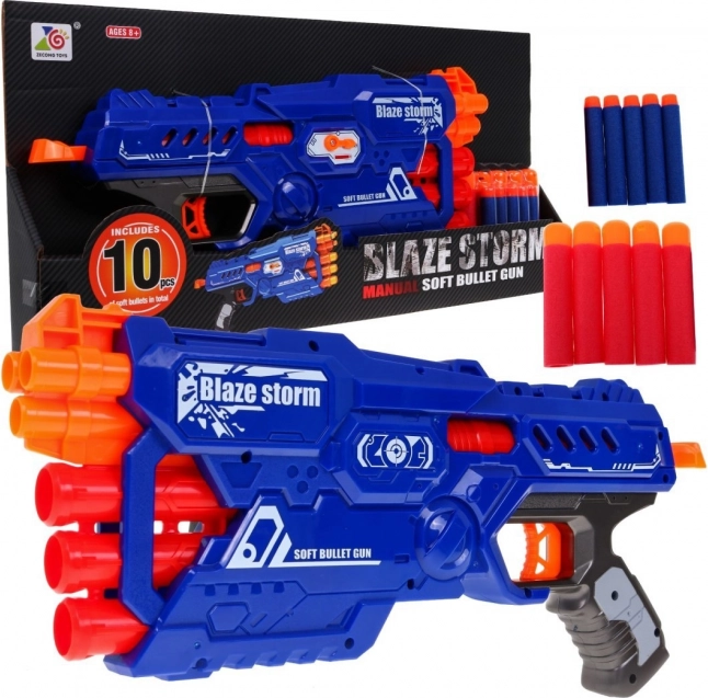 6-toruline laste blaster BLAZE STORM 10 vahtnoolega, manuaalne
