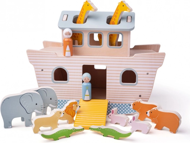 Bigjigs Toys puidust mänguasi Noa laev