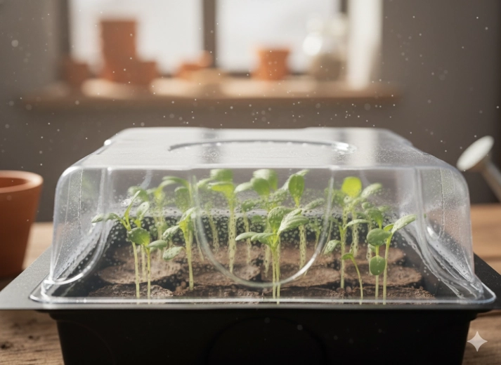 Adjustable microclimate for fast germination
