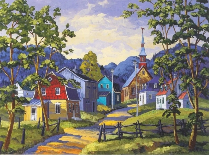 Norimpex teemantmaalimine Värviline linn mägedes 30 × 40 cm