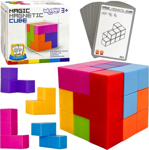 Woopie magnetiline tetris-kuubik ülesandekaartidega