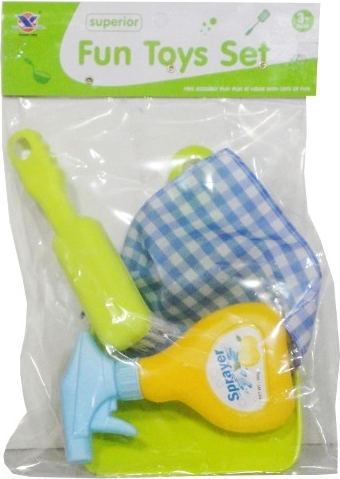 Children's cleaning set in a transparent bag