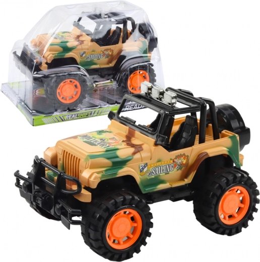 Kids' off-road vehicle in beige camouflage, 25 cm