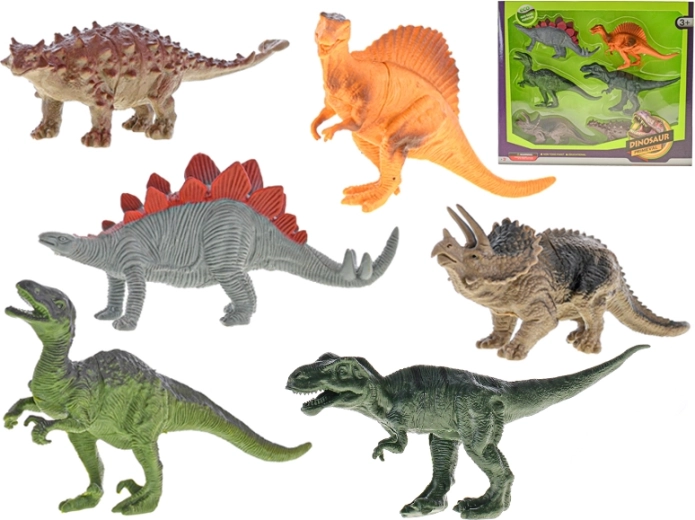 Dinosaurused 14–17 cm, komplekt 6 tk