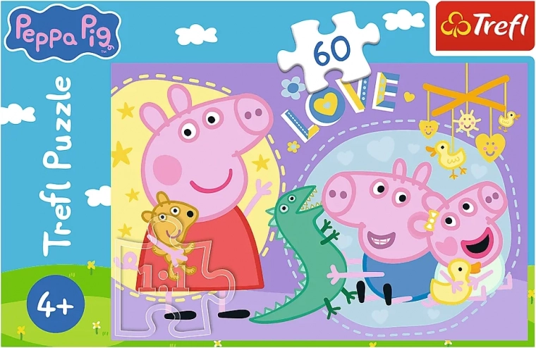 Pusle 60 tükki Õnnelik põrsas – Peppa Pig