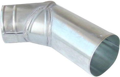 V Elbow 80 mm Galvanized Steel