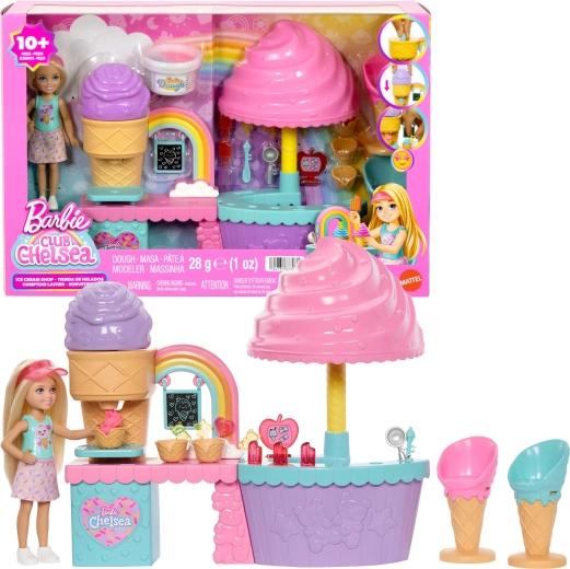 Barbie Club Chelsea jäätiselett koos nukuga ja voolimismassiga