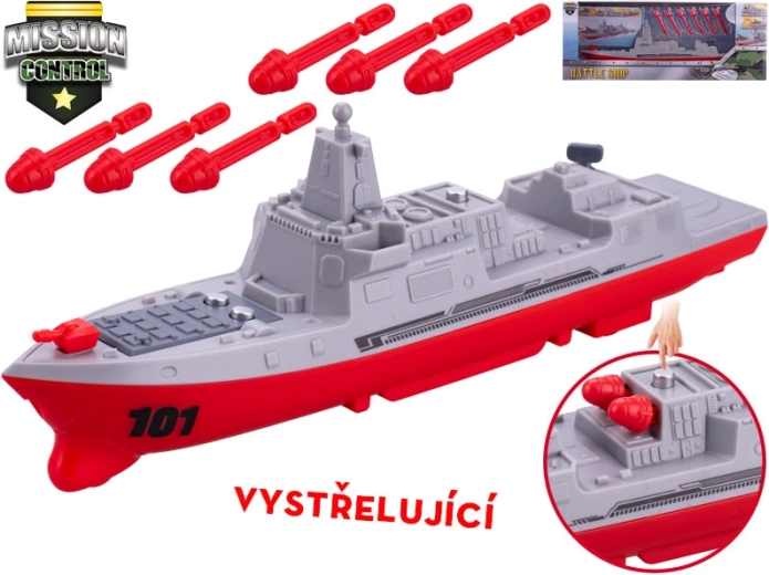 Mission Control torpeedohävitaja – inertsajamiga sõjalaev laskemoonaga 24 cm
