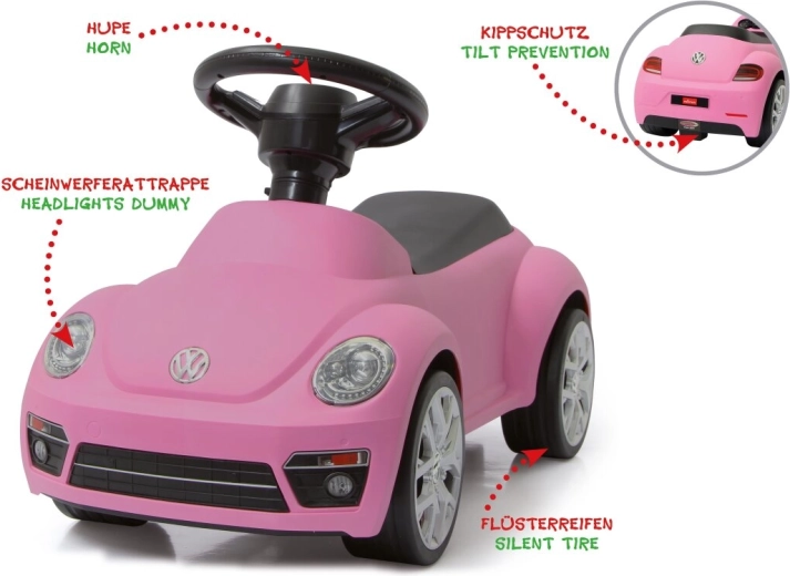 Jamara Volkswagen Beetle ride-on, pink