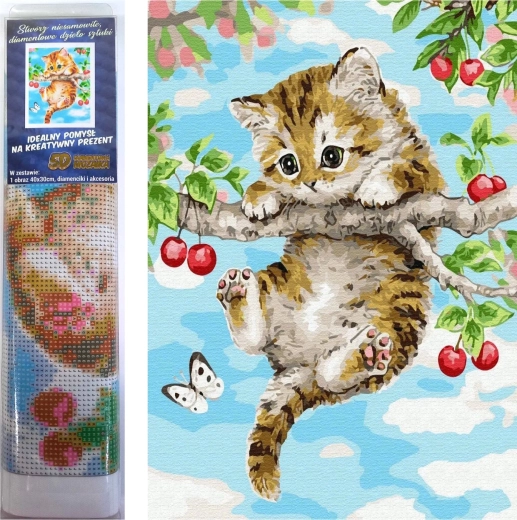 Norimpex teemantmaalimine Kassipoeg kirsil 30 × 40 cm