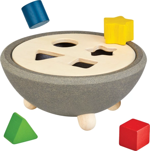 PlanToys puidust sisestusmäng – kujundite sorteerimine (edasijõudnud kujundid)
