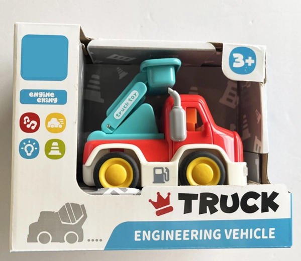Interactive crane truck with lights and sounds