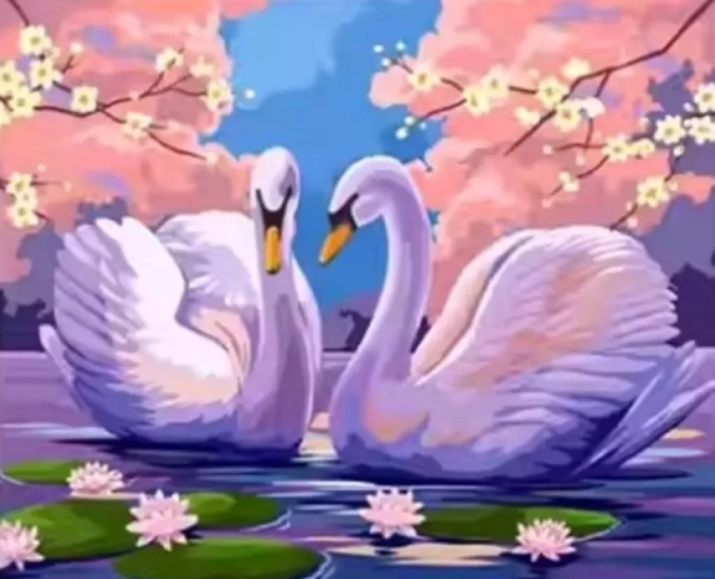Paint by Numbers Swans 40 × 50 cm