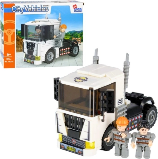AlleBlox City Building Set – Truck with Minifigures, 211 pieces