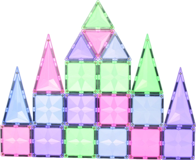Cleverclixx magnetiline ehituskomplekt Geo pack pastel 45 tk