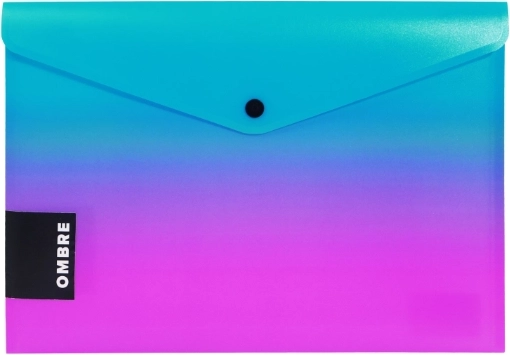 A5 Snap Button Wallet, Pink Ombre