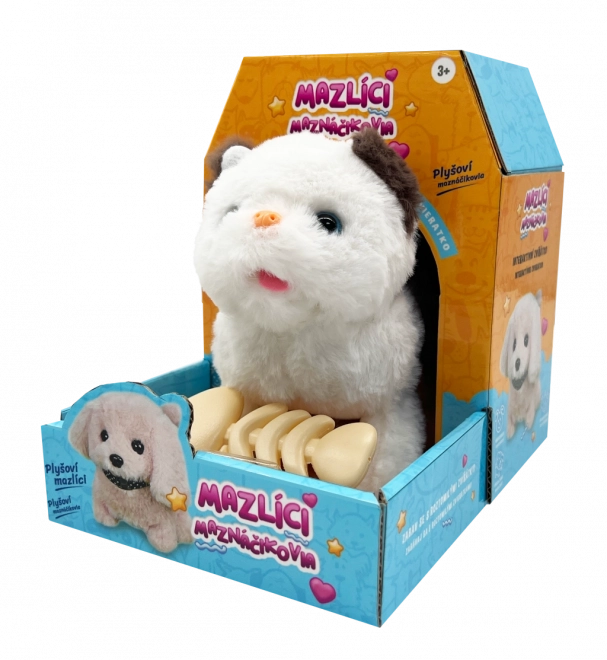 Interactive Plush Kitty Micka with Fish