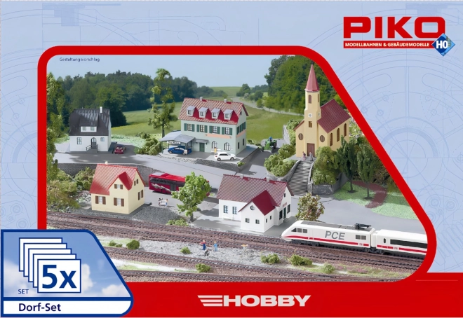 Piko Hobby hoonete komplekt Küla, 5 osa