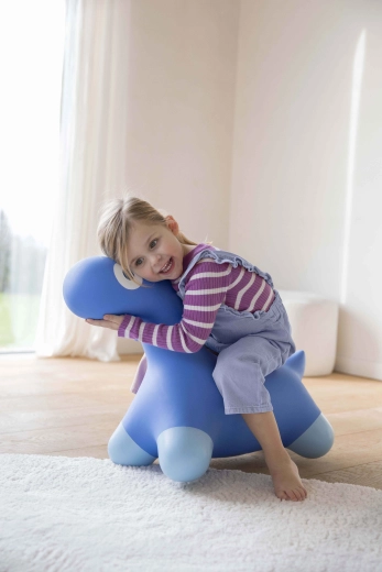 Quut hüppav täispuhutav dinosaurus Cosmic Blue