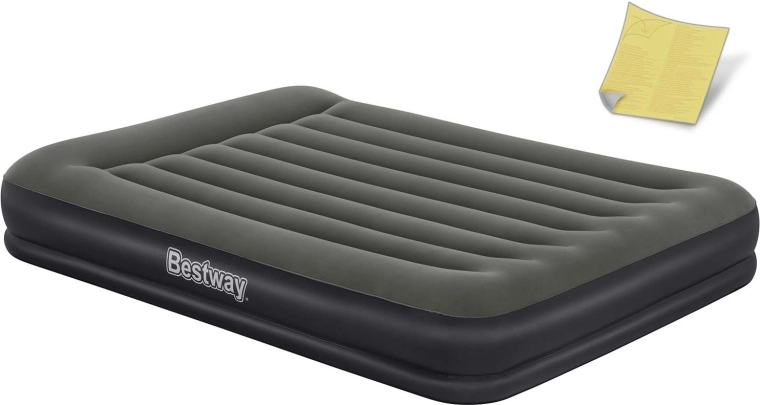 Double air mattress BESTWAY 203 × 152 × 36 cm with velour surface