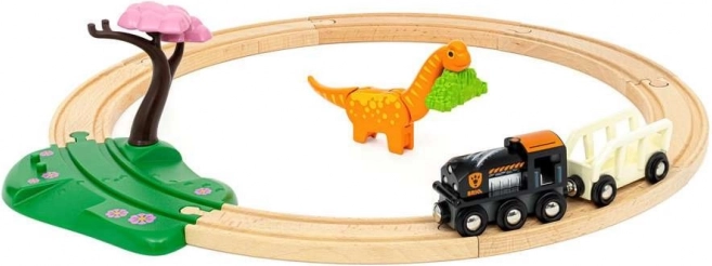 Circular wooden track for easy play