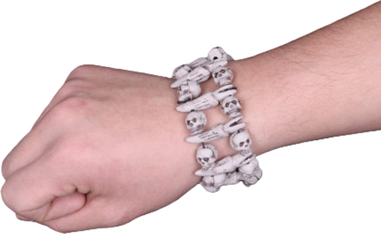 Party Bracelet with Skulls and Fangs